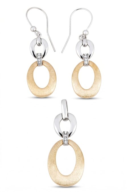 Elegantes Silber-Set mit Zirkonia