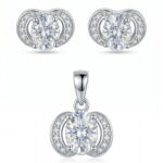 Silbernes Set mit Zirkonia