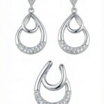 Silbernes Set mit Zirkonia
