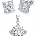 Srebrny komplet z cyrkoniami