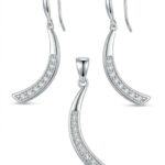 Silbernes Set mit Zirkonia-Steinen
