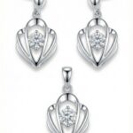 Srebrny komplet z cyrkonią