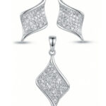 Silbernes Set mit Zirkonia