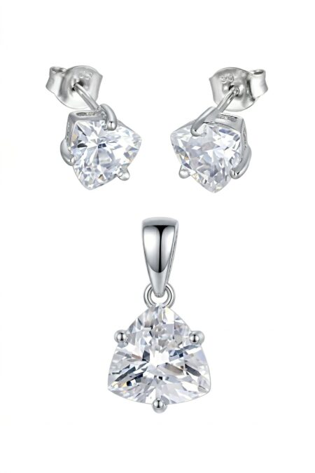 Silbernes Set mit Zirkonia