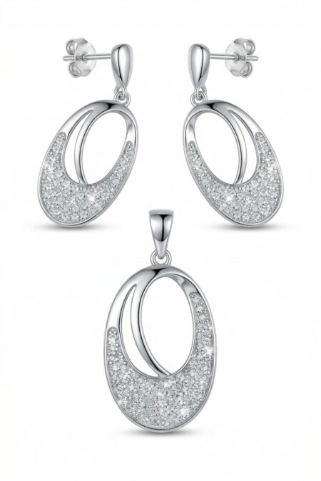 Silber Set mit Zirkonia