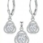 Srebrny komplet z cyrkoniami