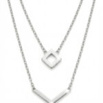 Silberne doppelte Halskette