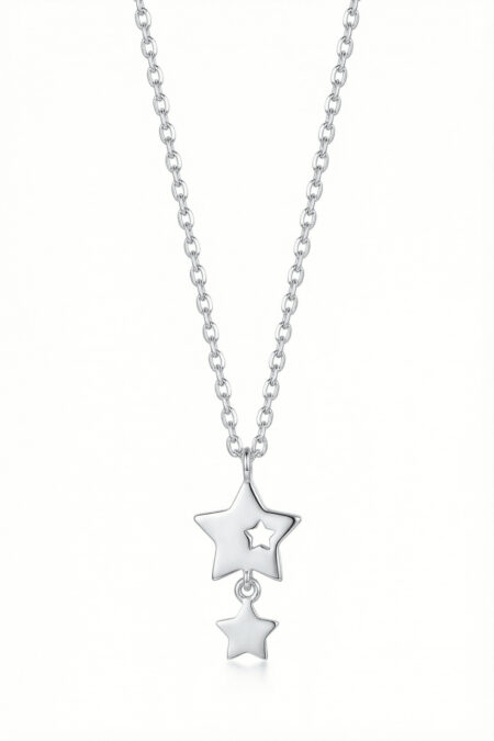 Silberkette mit Sternen