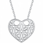 Srebrny naszyjnik celebrytka serduszko