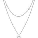 Silberne Halskette mit Zirkonia