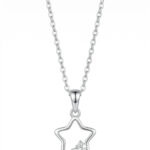 Srebrny naszyjnik gwiazdka z cyrkonią