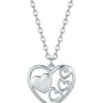 Silberne Halskette Celebrytka Herzchen