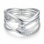 Srebrny pierścionek z cyrkoniami