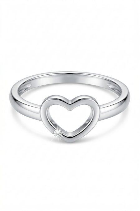 Silberring Herz mit Zirkonia