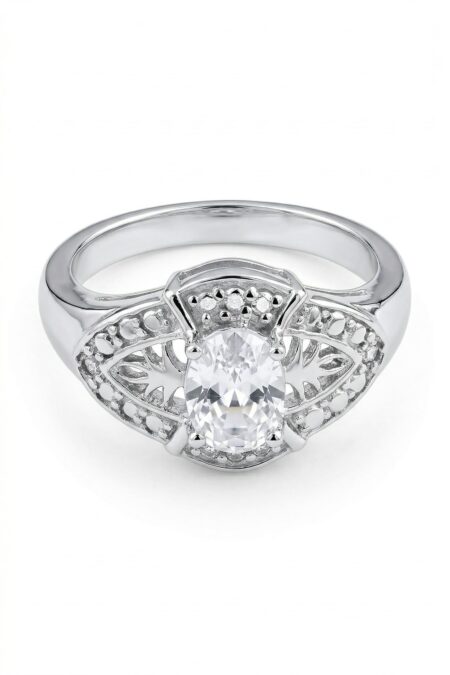 Silberner Ring mit Zirkonia