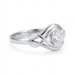 Srebrny pierścionek z cyrkonią