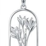 Silberner Anhänger Blumen