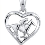 Silberner Anhänger Reiter zu Pferd