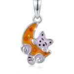 Silberner Katzenanhänger