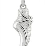 Silberner Ballettschuh-Anhänger