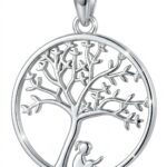 Silberanhänger Mädchen liest ein Buch unter dem Baum, Baum, Bücherwurm