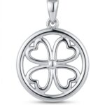 Silberner Kleeblatt-Anhänger