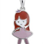 Silberner Anhänger Mädchen Balletttänzerin, Akrobatin